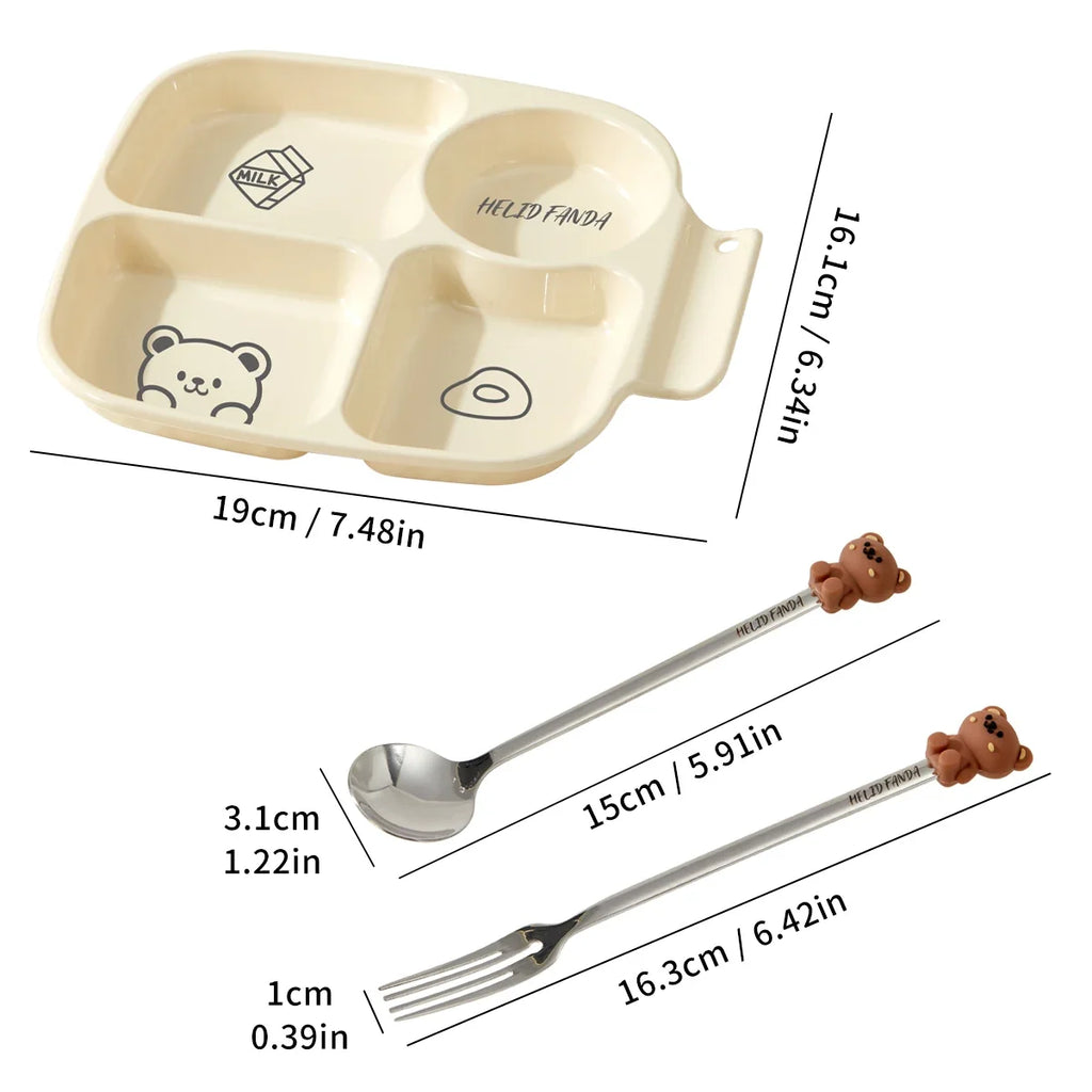 Divided Portion Control Plates | Multi-Section Cafeteria Tray
