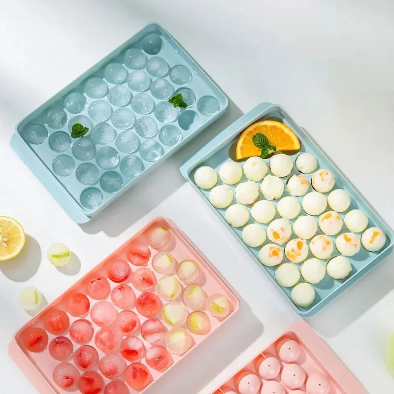 Family 33 Ice Cube Trays Hockey PP Mold Frozen Whiskey Ball Popsicle