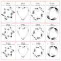 12-Piece Stainless Steel Cookie Cutters – Heart, Star & Flower