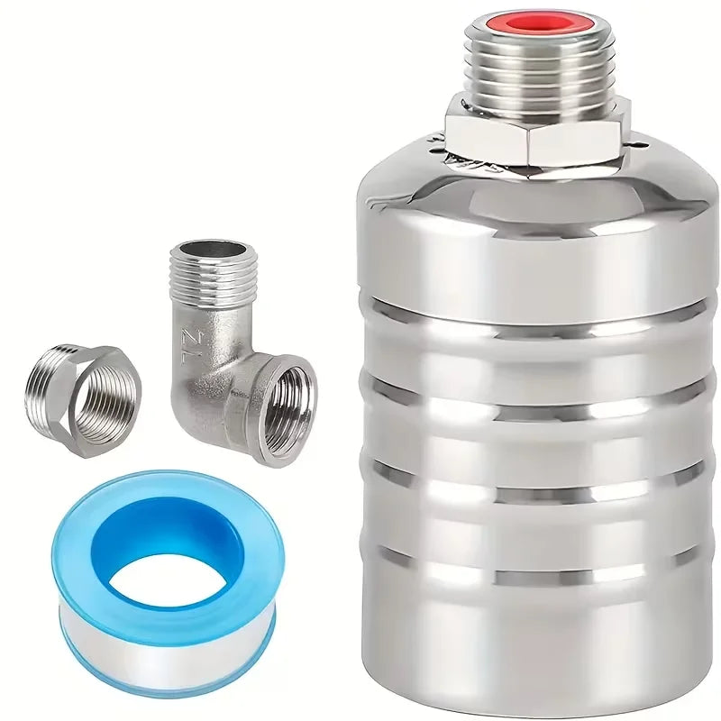 3-Pack Stainless Steel Auto Float Valve 1/2" & 3/4" Water Level
