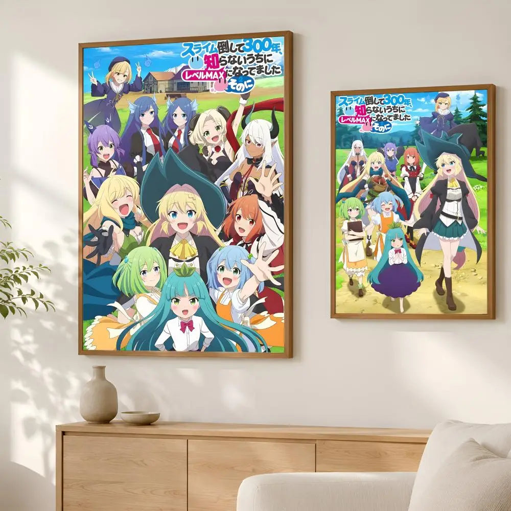 Killing Slimes 300 Years Anime PVC Wall Poster | HD Self-Stick