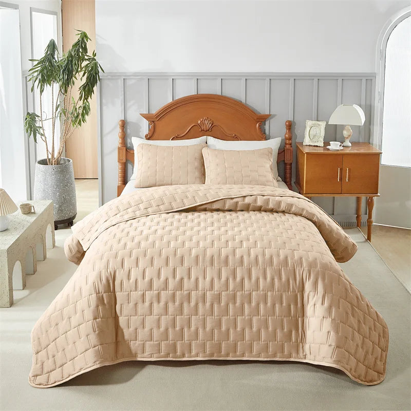 Quilt Bedding Sets Lightweight Soft Bedspread Coverlet Pillow Cases