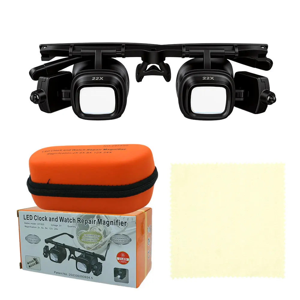 Headband Magnifying Glasses Optical Glass 2X 6X 8X 12X 24X