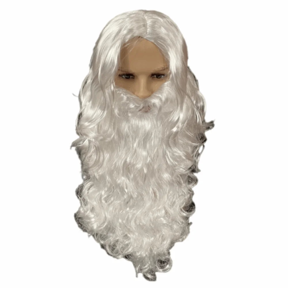 Santa Claus Wig & Beard Set | Unisex Christmas Cosplay Prop