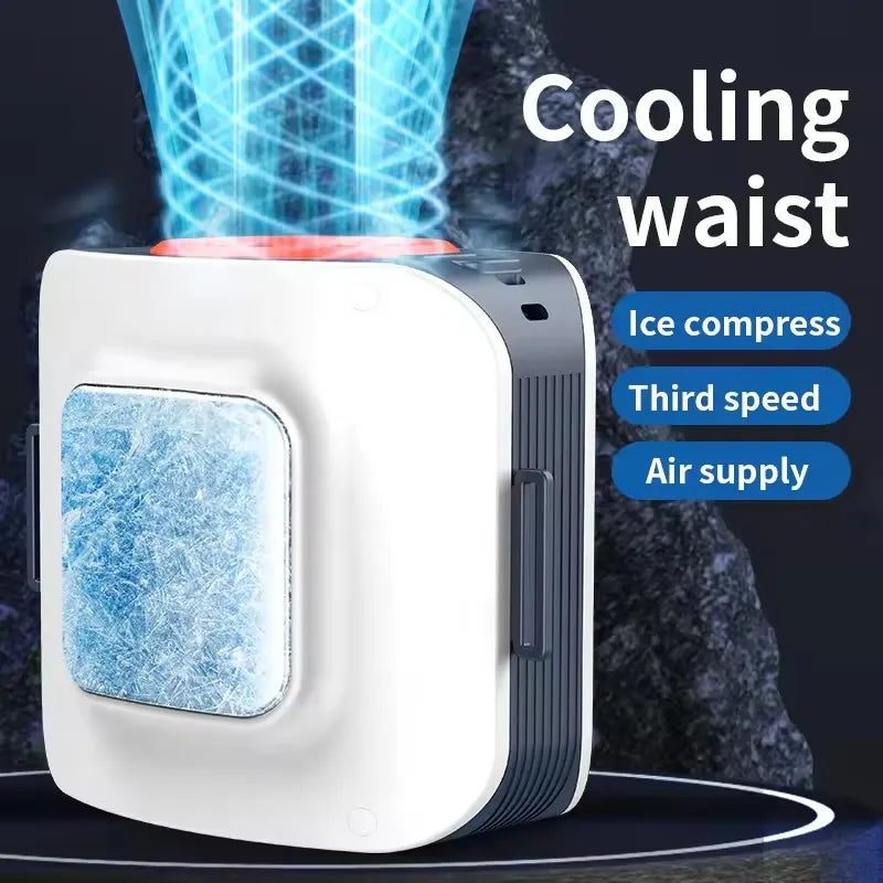 10000mAh Wearable Neck & Waist Fan | Hands-Free Cooling