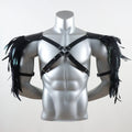 UYEE Belt Feather Shrugs Shawls Gothic Punk Cape Jacket Scarf