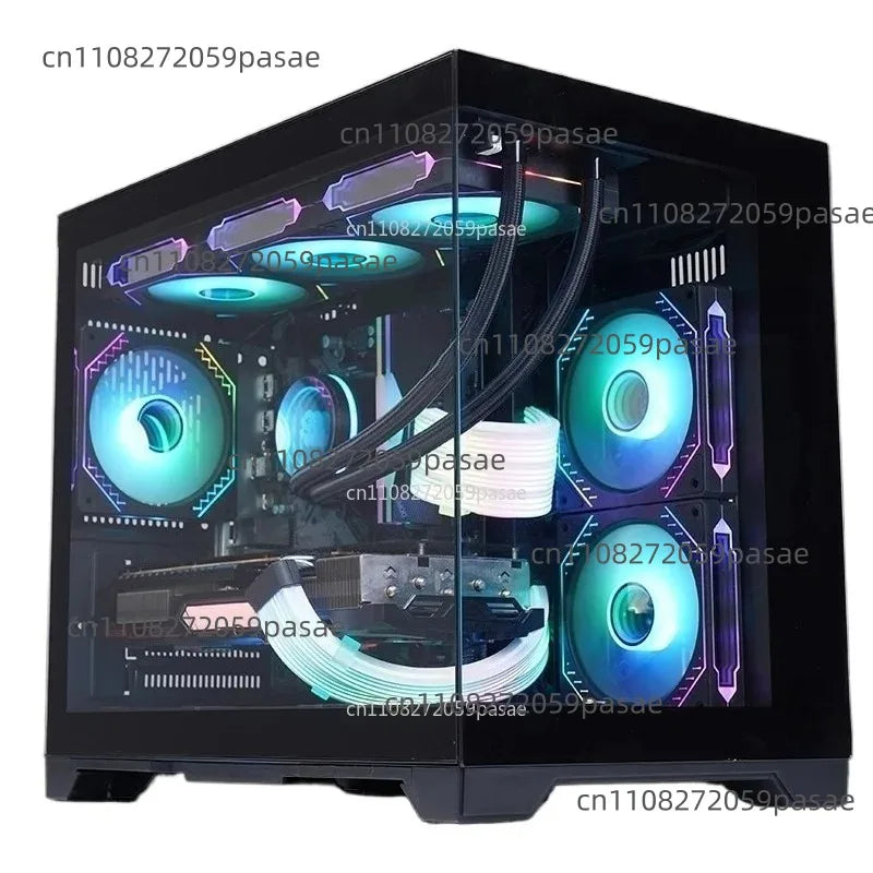 MATX/ITX PC Case – 270° Visible Side Panel Desktop Chassis