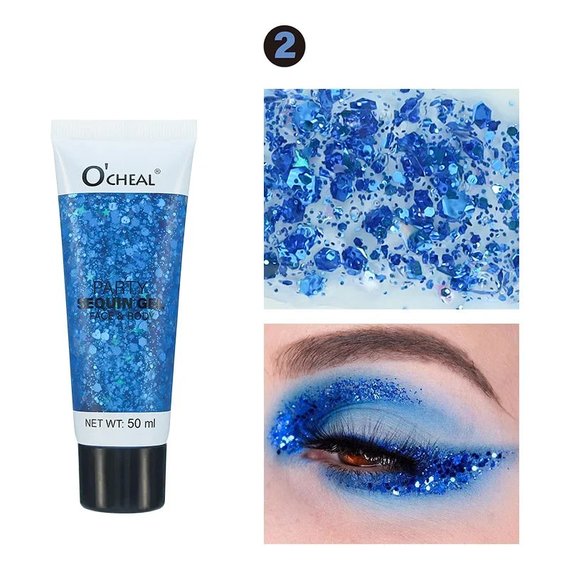 Party Sequin Glitter Gel – Waterproof & Sweat-Proof Body Glitter