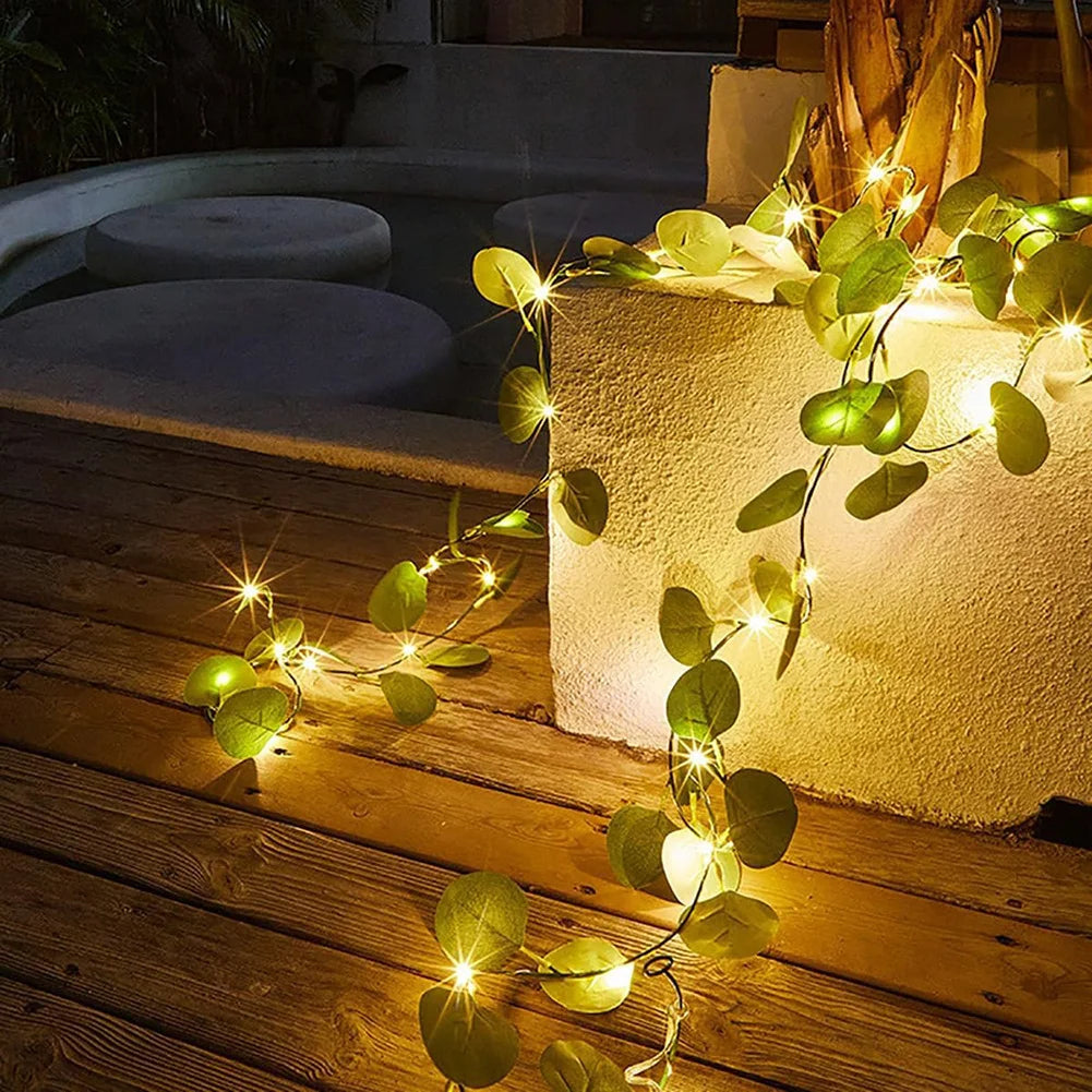 Lighted Eucalyptus Garland | Battery-Powered LED Fairy Vine Decor