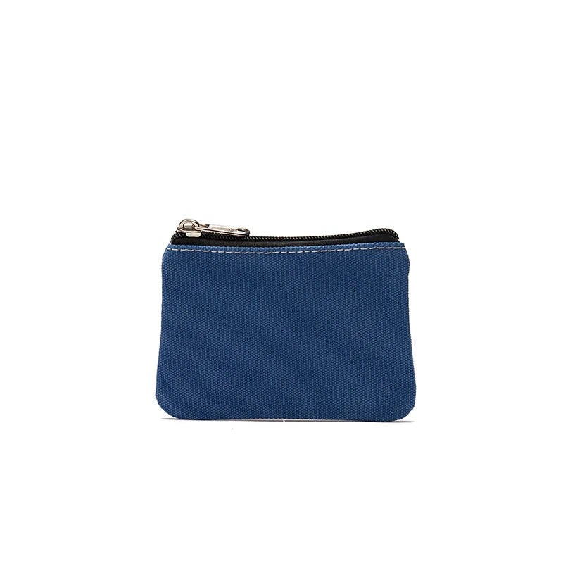DIY Plain Canvas Cotton Bag Pure Zipper Coin Key Money Pocket Women