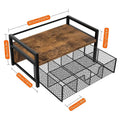 Rustic Wooden Tea Bag Organizer | Vintage Counter Storage Box