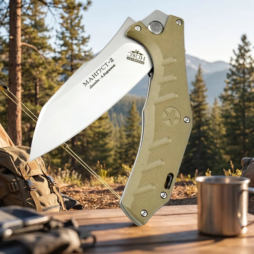 G10 Pocket Folding Knife – Carbon Steel Outdoor Camping Knife