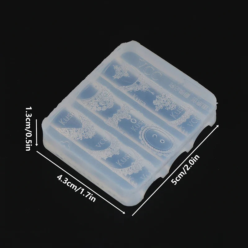 Silicone Lace Nail Mold | Embossed Manicure Stencil DIY