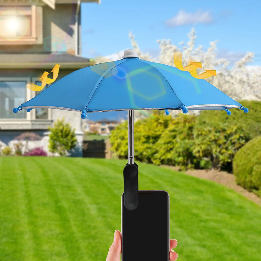 Mini Clip-On Phone Umbrella Sunshade | Outdoor Screen Shade