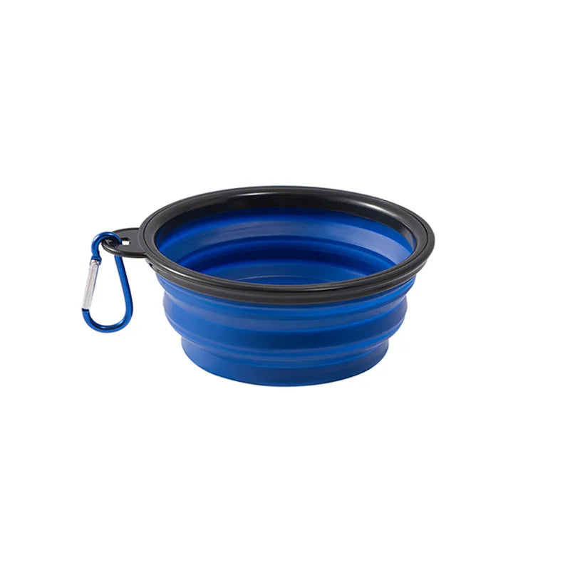 Dog Food Bowl Feeder Cat Drinking Water Folding Silicone Pet Travel