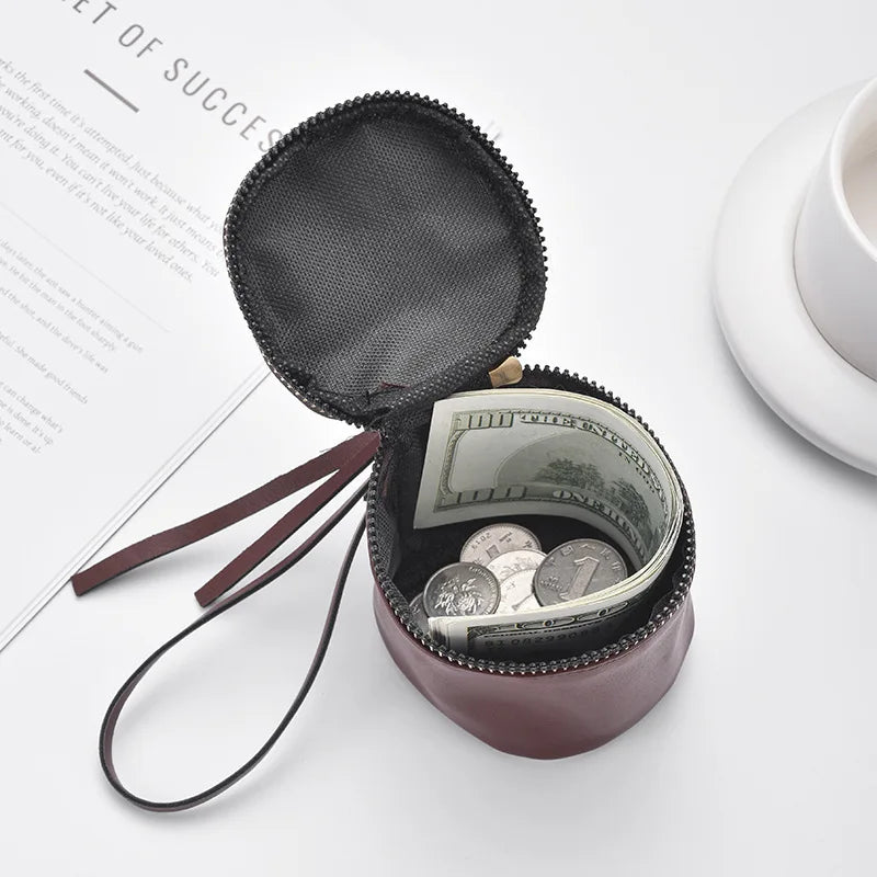 Vintage Coin Purse Cosmetic Bag – Waterproof PU Jewelry Organizer
