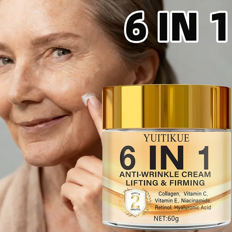 YUITIKUE 6-in-1 Anti-Wrinkle Face Cream | Retinol & Hyaluronic Acid