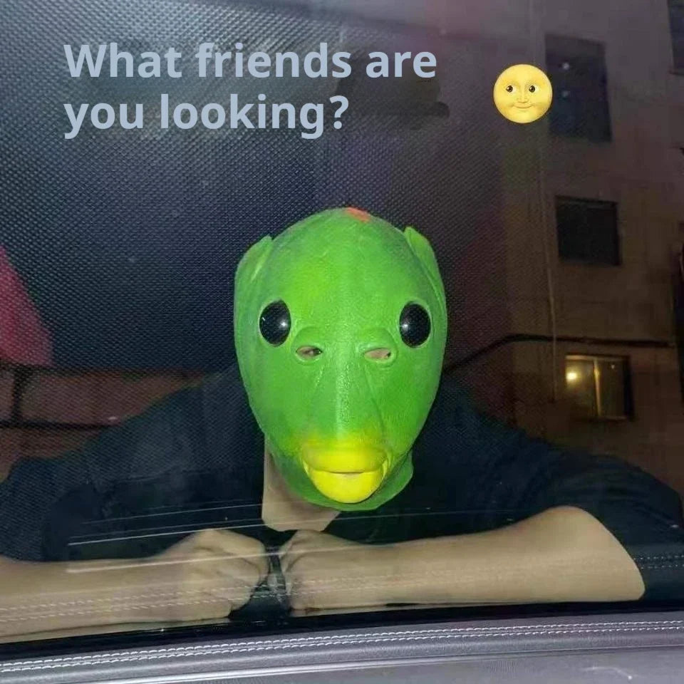 Green Fish Head Mask – Funny Full Face Novelty Costume