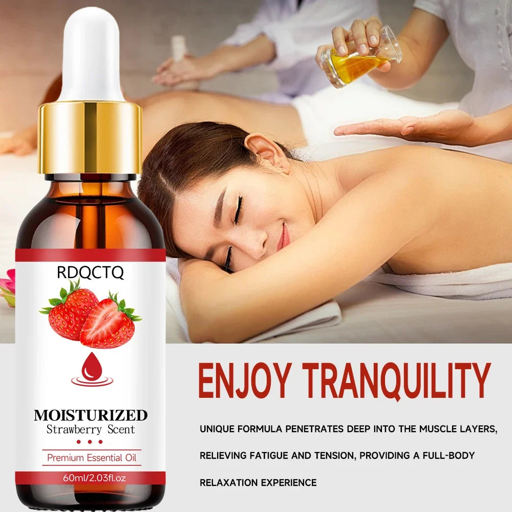Strawberry Scented Body Massage Oil – Moisturizing SPA Oil