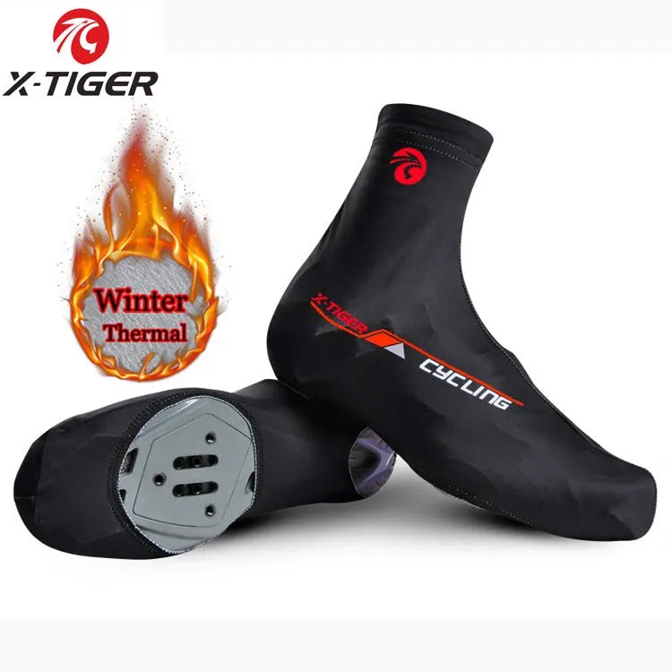 X-TIGER Winter Thermal Fleece Cycling Shoe Covers | MTB & Road