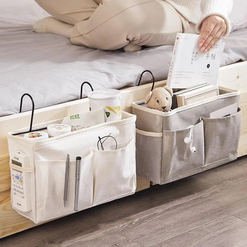Bedside Hanging Storage Bag – Multi-Pocket Bed Organizer