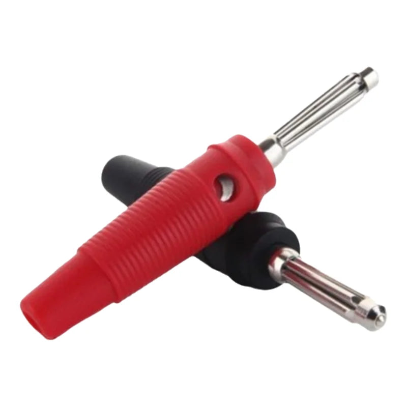 Red Black Solderless Side Stackable 32A Audio Banana Plug Leads