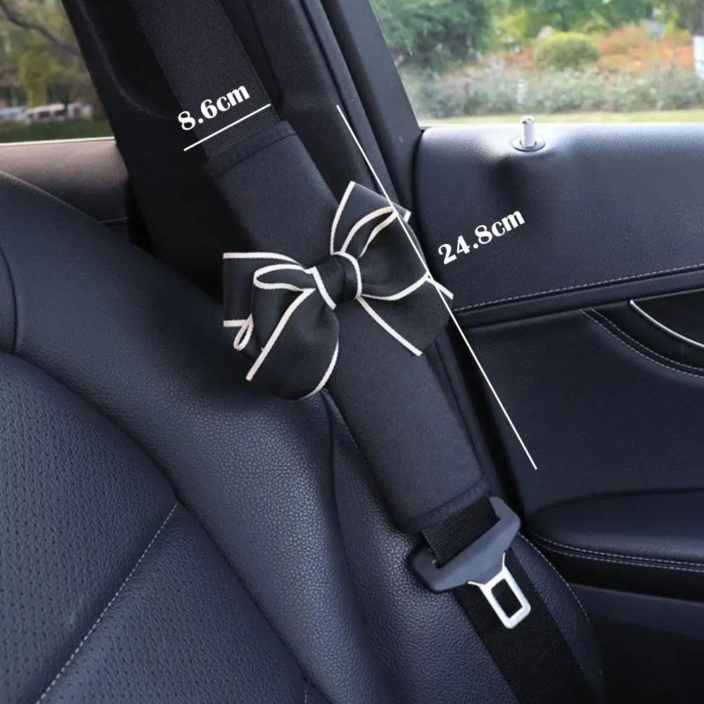 Cartoon Cute Seat Belt Shoulder Cover Bow Knot Car Decoration