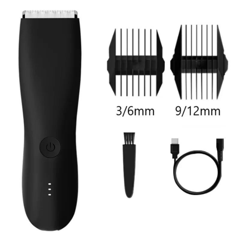 Men's Body & Groin Trimmer – IPX6 Waterproof Foil Blades