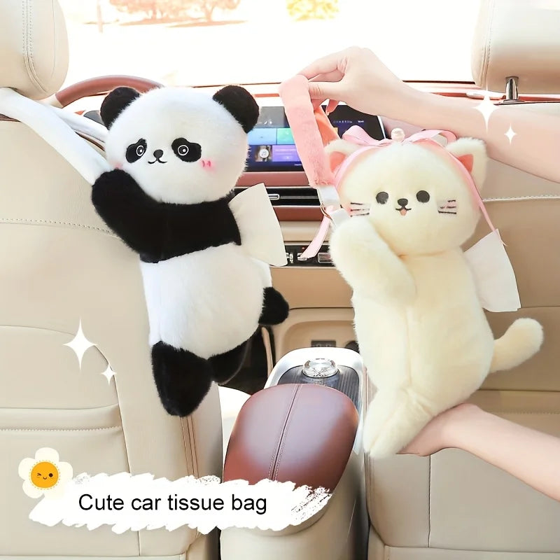 Cute Car Tissue Holder Hanging Storage Bag – Vehicle Organizer