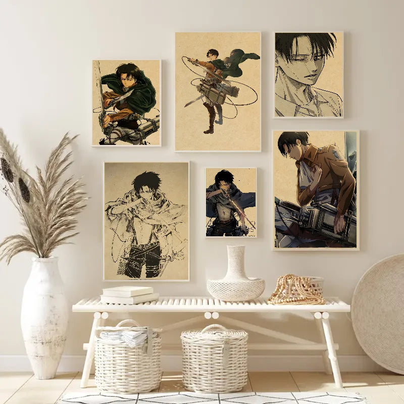 Attack on Titan Levi Ackerman Anime Poster | Wall Sticker Art