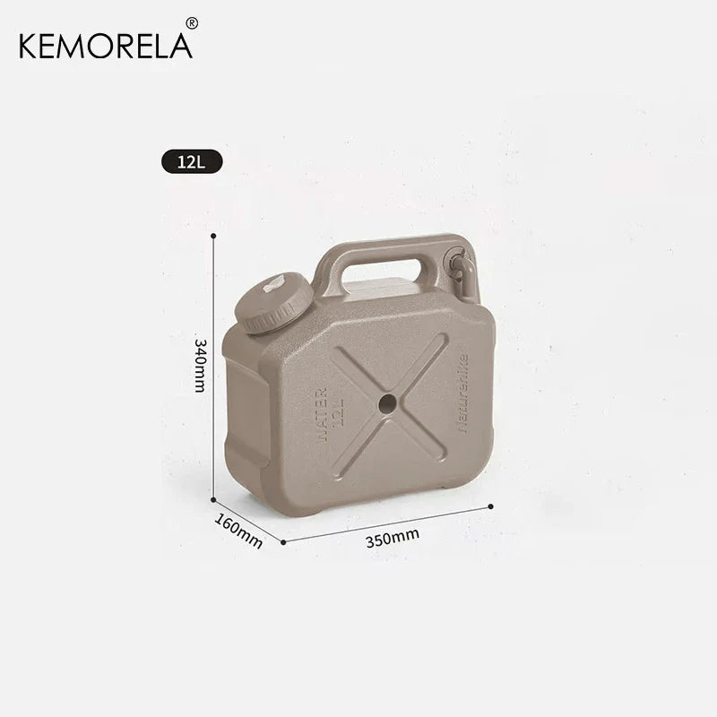 KEMORELA 12L Food-Grade PE Camping Water Storage Bucket
