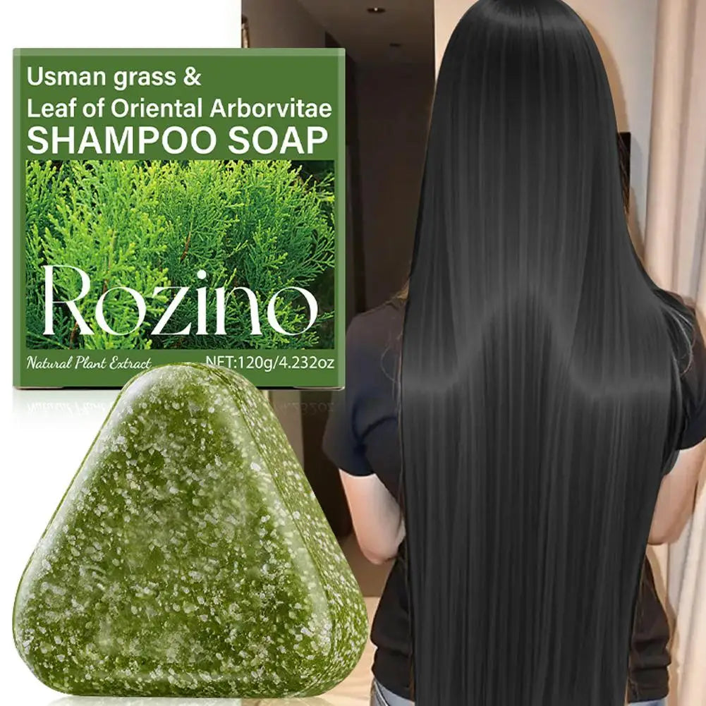BIOAOUA Thuja & Usman Grass Solid Shampoo Bar – All Hair Types