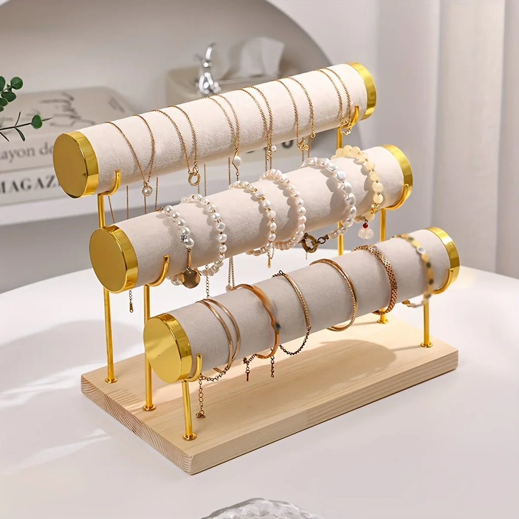 Step Velvet Necklace Bracelet Foot Chain Display Stand Desktop