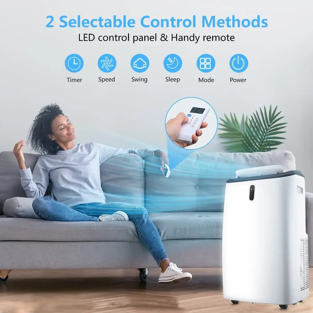 DUTRIEUX 14000 BTU Portable Air Conditioner – WiFi & Remote
