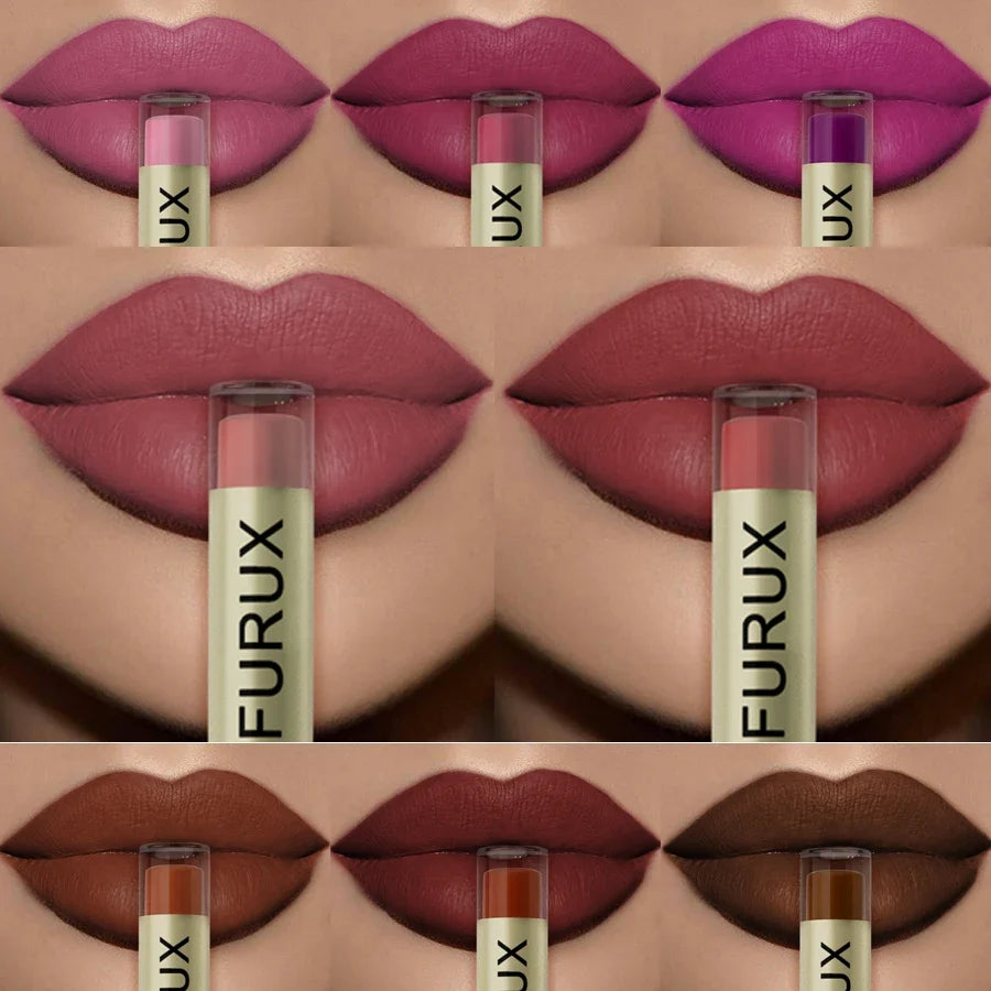 KAFURUX 20-Color Velvet Matte Liquid Lipstick – Waterproof