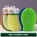 Colorful Fish Pattern Kitchen Dishcloths Non-stick Bubble Dish Towels