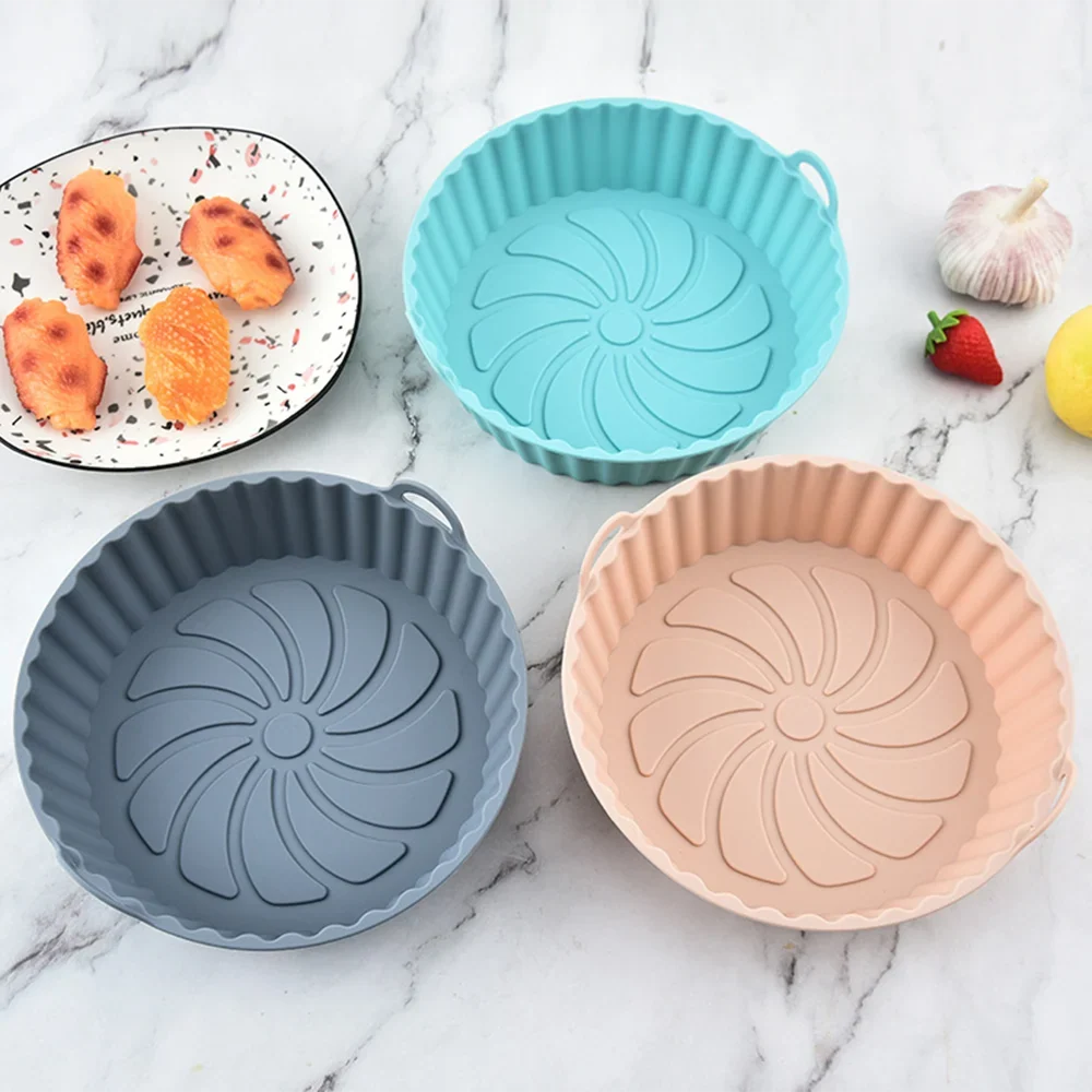 Silicone Air Fryer Basket Liner – Reusable BPA-Free Pan Insert