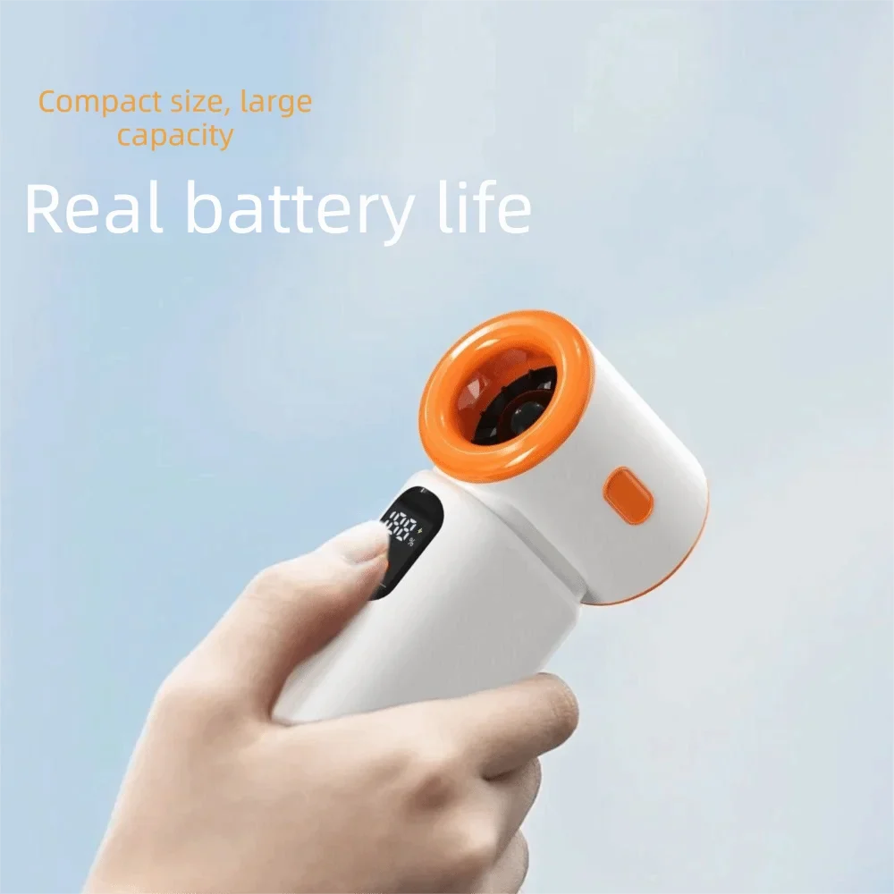 Digital Mini Handheld Fan – 100-Speed USB Rechargeable Turbo