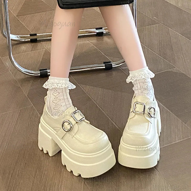 Women's Chunky Platform Mary Jane Pumps – College Style