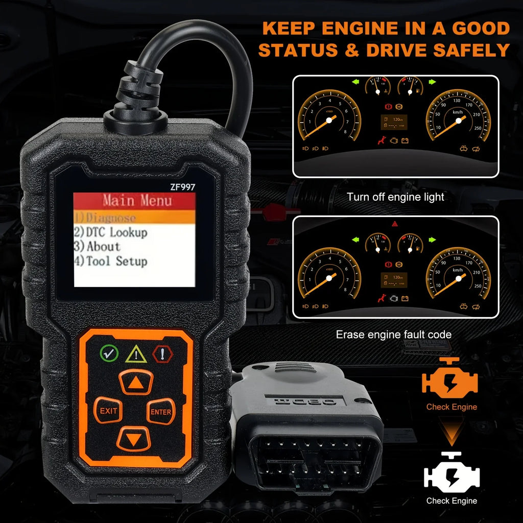 OBD2 Scanner – Engine Fault Code Reader for 1996+ Vehicles