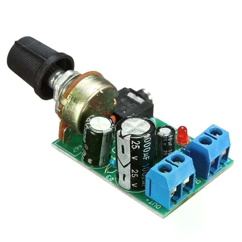 LM386 10W Audio Amplifier Board Mono DC 3-12V Volume Control