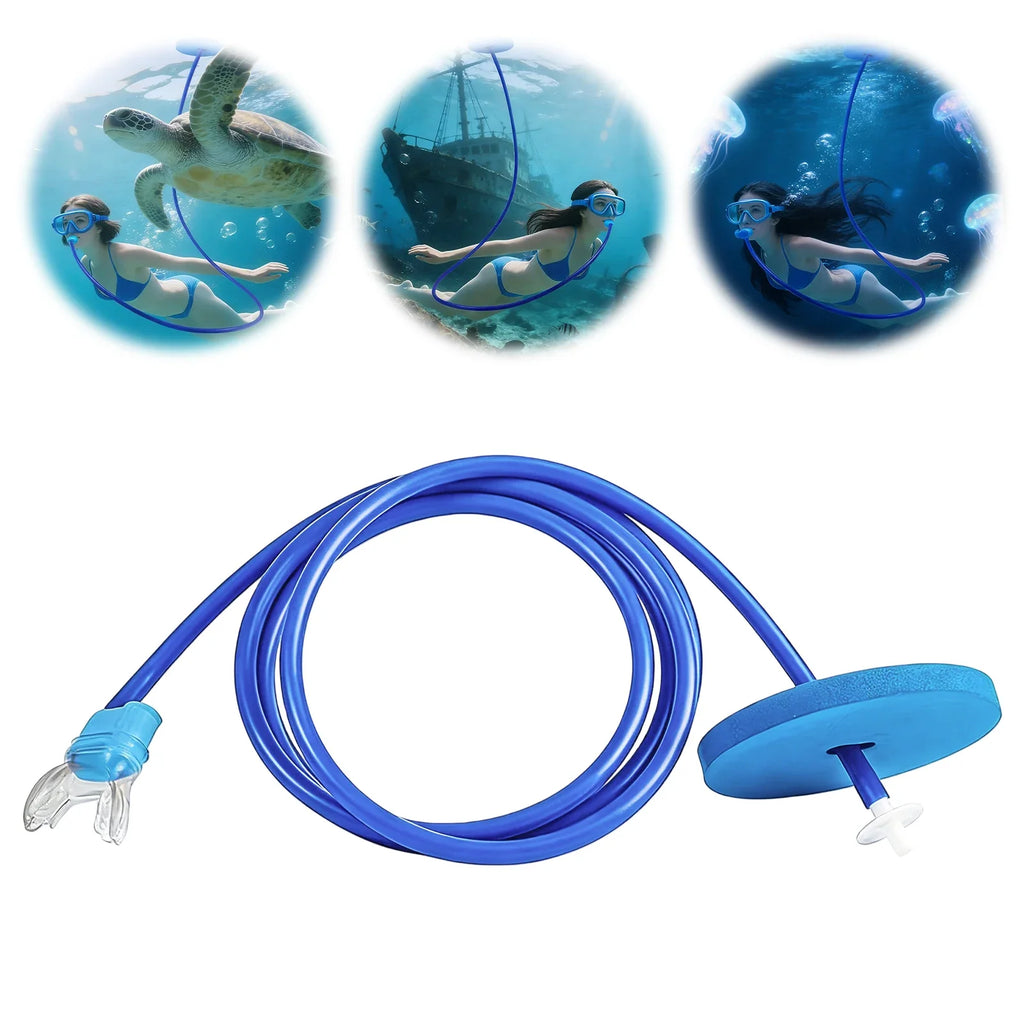 Snorkel Breathing Tube Silicone Mouthpiece Foldable Lightweight
