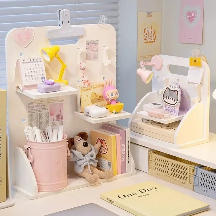 Desktop Pegboard Storage Rack – Layered Desk Organizer
