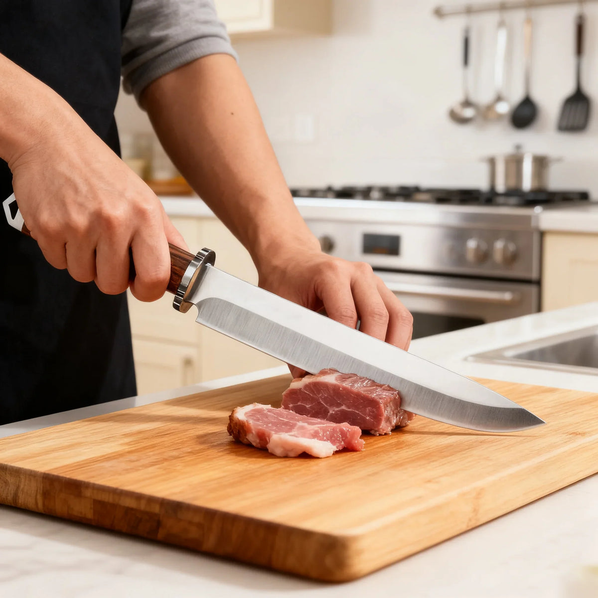 Japanese Chef's Knife – High-Hardness Steel & Wood Handle