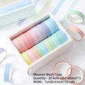 20-Roll Washi Tape Set – Thin DIY Masking Tape for Crafts