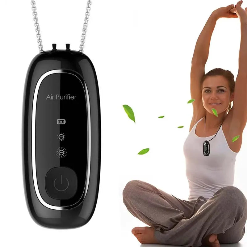 Wearable Personal Air Purifier USB Rechargeable Negative Ion