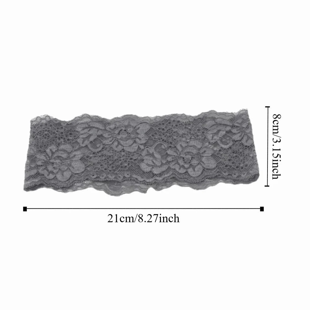 Korean Lace Wide Headband – Breathable Mesh Hair Wrap for Women