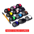 TWOING 12 Colors Non Sticky Soak Off Sculpture Gel Pen 3D 4D Nail Art
