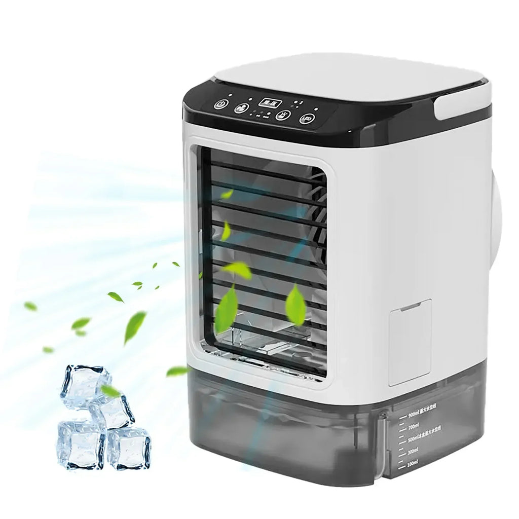 Portable Desktop Air Cooler Fan | Dual Spray & Night Light