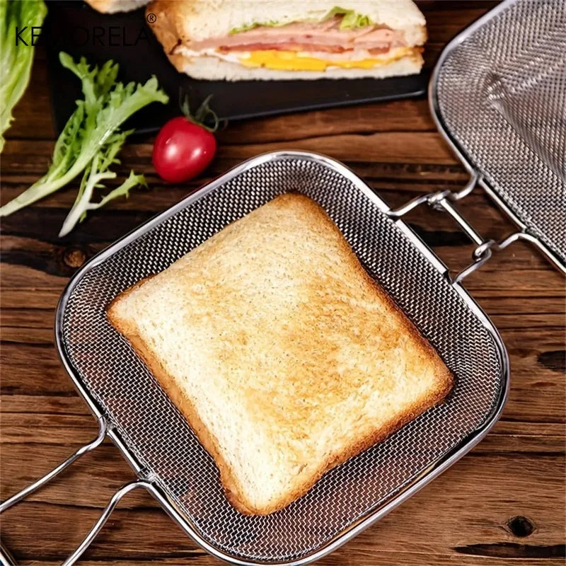 Stainless Steel Sandwich Grill Basket – Non-Stick Toaster Pan